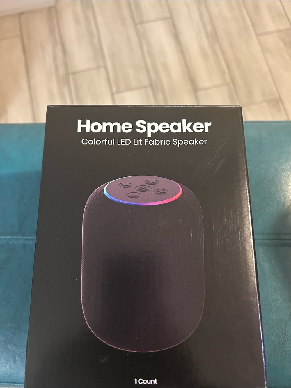 Home Speaker Portable Bluetooth Speaker - Black with Multicolor LED
